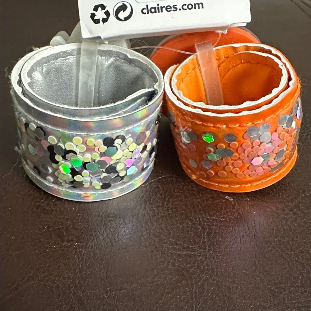 Claire’s Halloween Pumpkin & Ghost Slap Bracelet set